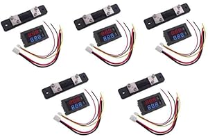 5PCS 0.56inch Blue Red Dual LED Display Mini Digital Voltmeter Ammeter DC 100V 50A Panel Amplifier Voltage Tester