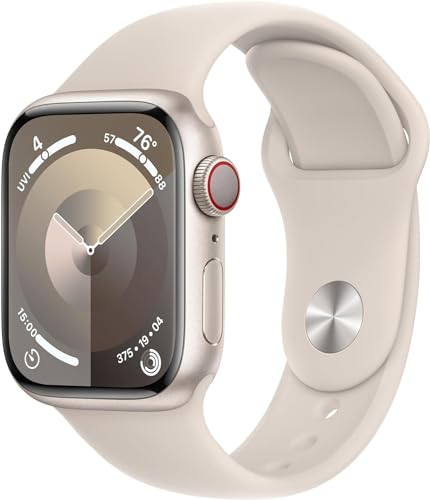 Photo 1 of Apple Watch Series 9 [GPS 41mm] Starlight Aluminum Case with Starlight Sport Band M/L (Renewed Premium)