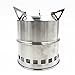 EIALA Potable Stainless Steel Wood Burning Camping Stove,Solidified Alcohol Stove Outdoor Cooking Picnic BBQ Camping