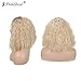 Pinkshow Ombre Blonde Lace Front Wig Bob Curly Golden Hair Wig Dark Root Heat Resistant Hair for Fashion Women Shoulder Length 14 Inch Wig