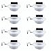 SciencePurchase 8 Pack Outdoor LED Solar Lights with Brackets - Water Resistant, Automatic On at Night/Off at Sunrise