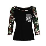 Hot Sale!Women Autumn Blouse,Canserin Women Fashion Camouflage Printed Long Sleeve T-shirt Autumn Long Sleeve Blouse Tops Size US 4-10