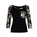 Hot Sale!Women Autumn Blouse,Canserin Women Fashion Camouflage Printed Long Sleeve T-shirt Autumn Long Sleeve Blouse Tops Size US 4-10
