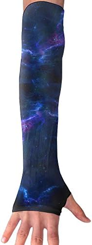 Fantasy Space Atmosphere Stars Lights UV Sun Protection Stretchy Cooling Forearm Arm Sleeves Warmers Cuffs Breathable Outdoor Sports