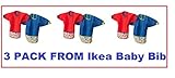 Ikea Baby Bib Set with Sleaves-kladd Prickar - 3 Sets of 2