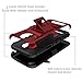 FYSSHUO Moto Z3 Play Case, Heavy Duty Shockproof Full-Body Protective Hybrid Case with Swivel Belt Clip and Kickstand for Motorola Moto Z3 Play (Red)