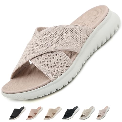 ZDQ Sandalias Mujer Verano Ortopedicas Sandalias con Punta Abierta Rosa37