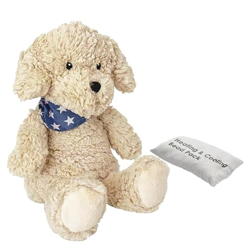 MON AMI Bentley The Puppy Cuddle Bud | 11" Plushie with Removable Heating & Cooling Pack | Microwavable Stuffed Animal Toy for Kids & Adults | Warm Cuddle Gift for Therapy, Comfort & Relaxation