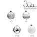 Valery Madelyn 30ct 60mm Frozen Winter Silver White Shatterproof Christmas Ball Ornaments Decoration,Themed with Tree Skirt(Not Included)