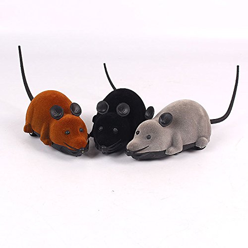 EocuSun Funny Electric Remote Control Mouse Rat Toy Pet Cat Toys for Dogs Pets Kids, Grey - Thumbnail 6