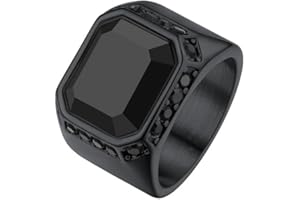 Richsteel Black Onyx Signet Ring for Men