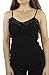 Belle Donne- Womens Cami Dress Spaghetti Adjustable Straps Lace Trim Solid Cami - Black/Large