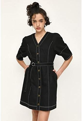 Amazon スライ Sly Stitch Work Puff V N ワンピース Blk 2 ワンピース チュニック 通販