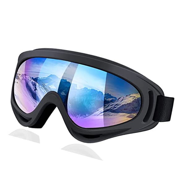 Ski Goggles with UV Protection & Soft Thick Foam, Unisex Winter Goggles for Men Women Adult Youth, Anti-Fog Anti-Scratch Lens