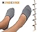 Thirty48 Men 3 Pack No-show Loafer Socks, Boat Shoe Liners with CoolPlus, Non-Slip Grip,Small/Medium (7.5 - 10),Light Gray