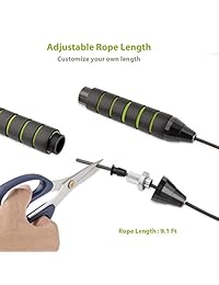 Lelekey Jump Rope - Rapid Speed Skipping Rope Workout for Kids,Men and Women,Adjustable Length and Foam Handle with Carring Pouch,Best for Adult Boxing MMA Fitness Exercise Gym Training