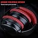 Active Noise Cancelling Bluetooth Headphones - HiFi Stereo Over Ear Wireless Headset with Microphone, Comfortable Protein Earpads, Foldable Design, 20H Playtime for PC/Cell Phones/TV, Travel and Work