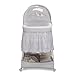 Simmons Kids Gliding Bedside Bassinet - Portable Crib with Activity Mobile Arm Featuring Spinning Toys, Vibration, Nightlight and Music, Peacock