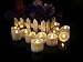 Cozeyat 24pcs Soft Warm White Battery Tea Lights Romantic Flameless LED Candles with Petals for Proposal, Wedding Receptions, Ceremony, Bridal Shower, Dinner Table Setting,Christmas Party Home Decor