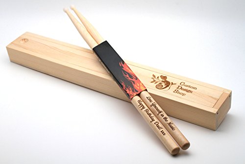 Personalized drum sticks 5A, maple wood, optional gift box | Custom Bespoke Gift
