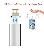 Magnetic Lightning Converter Magnetic Adatpter iOS 10 Quick Charger for iPhone 7, 7 Plus, SE, 6s, 6s Plus, 6 Plus, 6, 5s, 5c, 5 ipad iPod Charging and Data Sync