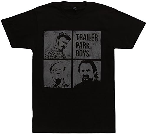 Kings Road Merch Trailer Park Boys Boxed Characters Adult T-Shirt - Black (X-Large)