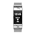 Fitbit Charge 2 Bands, Akale Milanese Loop Stainless Steel Metal Bracelet Strap with Unique Magnet Lock, No Buckle Needed for Fitbit Charge 2 HR Fitness Tracker Sliver Black, Rose Gold