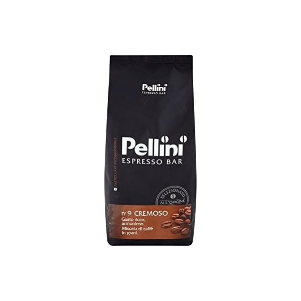 Pellini No.9 Cremeso Gerösteten Kaffeebohnen 1 Kg (Packung mit 4)