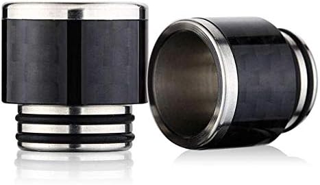 (2 PCS) 810 SS Carbon Fibre Drip Tip Compatible with SMOK TFV12 Prince Tank | Stick P25 | P-Tank | TFV8 Cloud Beast | TFV8 Big Baby Beast