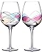 Handcrafted and Painted Wine Glasses by Sonoma Artisan, Set of 2. Ideal for Entertaining, a Unique Gift Idea, Romantic Night in or Just Elevating Your Wine Enjoyment