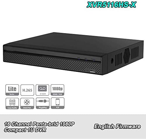 Original English DVR XVR5116HS-X 16ch Up to 6MP H.265+/H.265Smart Search Support HDCVI/AHD/TVI/CVBS Digital Video Recorder