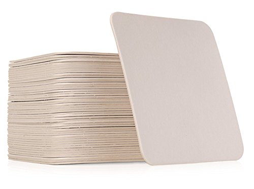 Plain White Coasters (50, Square)