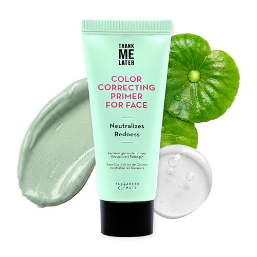 Elizabeth Mott Thank Me Later Color Correcting Face Primer, 30g | Neutralizes Redness, Evens Skin Tone, Makeup Primer, Long-Wearing Makeup, Cruelty-Free