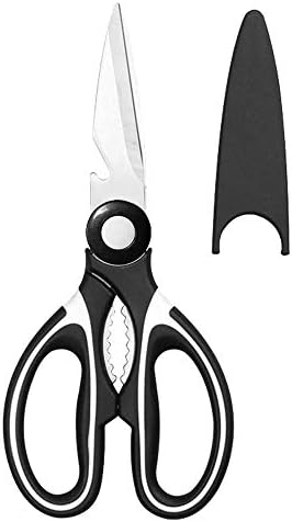 キッチンバサミ 万能ハサミ 料理ばさみ ステンレス製 強力 キッチン用 錆びない 栓抜き野菜 鶏肉 魚 カニ エビ料理 鱗取り