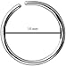 Forbidden Body Jewelry 18g 10mm (3/8 Inch) Surgical Steel Seamless Nose Ring & Cartilage Hoop with Comfort Round Ends