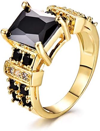 Bodyslam Classic Jewelry 10KT Yellow Gold Filled Black Sapphire Men Wedding Rings Sz 5-11 (9)