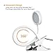 LEPOWER New Version Metal Clip On Light, Flexible Bed Light with 3 Colors x Stepless Adjustable Brightness, Eye Caring Reading Light for Desk, Bed Headboard and Computers(White)-No AC Adapter