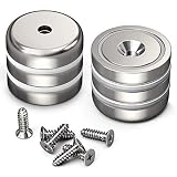 GREATMAG Cup Magnets with Countersunk Hole for #10 Bolt, Magnet with Screw, 1.26 Inches Diameter, Industrial Strength Round Base Magnets for Magnetic Mounting, 90 lbs Holding Force, Pack of 6