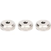 Chiffonade 3Pcs Trumpet Valve Buttons - Silver Metal Finger Buttons Screw Piston for Trumpet Replacement(Bottom)