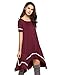 Meaneor Casual Loose T-Shirt Dress for Women Long Sleeve Irregular Hem Dress