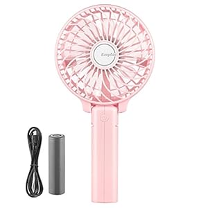 EasyAcc-Handheld-Electric-Mini-Portable-Outdoor-Fan-with-Rechargeable-2600-mAh-Battery-Foldable-Handle-Desktop-for-Home-and-Travel-Pink EasyAcc Handheld Electric USB Fans Mini Portable Outdoor Fan with Rechargeable Battery Foldable Handle Desktop for Home…