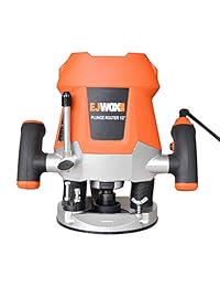 EJWOX   Kit de enrutador de 12 amperios de velocidad variable para trabajos de carpintería con guía de bordes