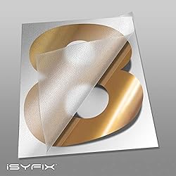 iSYFIX Gold Chrome Vinyl Numbers Stickers 2 Inch