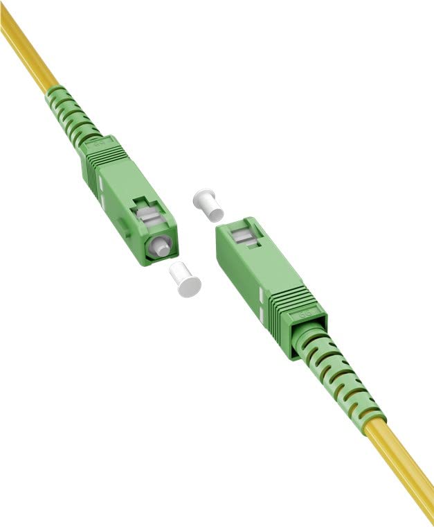 goobay 59638 Fibre Optic Cable (FTTH) / Singlemode (OS2) Simplex/SC APC (8°) Male to SC-APC (8°) Male/Light Wave Cable / 1 Metre