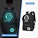 Pawsky Anime Luminous Backpack, Casual Daypack Laptop Backpack with USB Charging Port and Lock Fits 15.4 Inch Laptop
