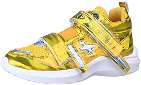 Moonuy Women's Colorful Mirror Trend Sneakers Nightclub Wild Sequined Casual Shoes Sports Running Trainers Lightweight Breathable Slip On Walking Gym Outdoor Air Shock Absorbing Jogging Shoes