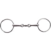 HORZE Lozenge Link English Snaffle Bit for Horses - 3 3/4