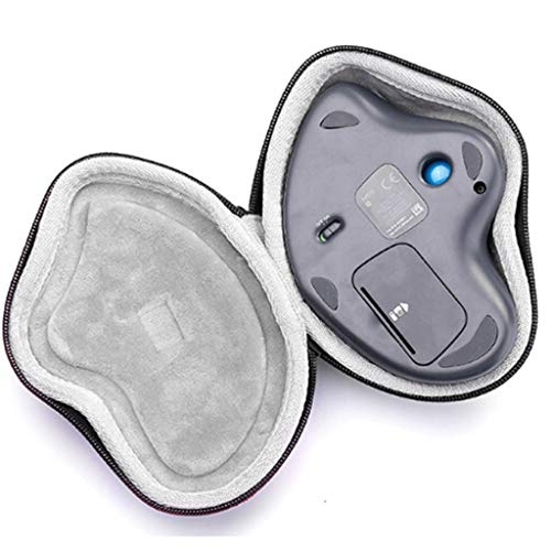 Iuhan Hard Storage Case Compatible For Logitech M570 Wireless Trackball Mouse Travel EVA Hard Storage Protective Case (Black)