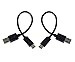 2-Pack Short USB Type C (USB-C) to USB 3.0 Type A Charging and Sync Cable for Nexus 5X, 6P, LG V20, G6, HTC 10, Google Pixel, XL, Samsung A5, A7(2017), Moto Z Force, Sony XZ and Type-C Phone(2x Black)