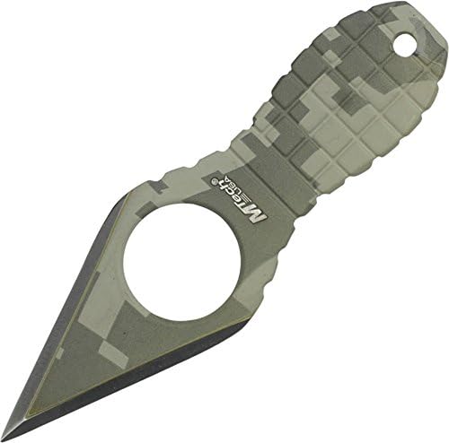 MTECH USA MT-588 Series Fixed Blade Neck Knife, Grenade-Style Handle, 4-1/4-Inch Overall
